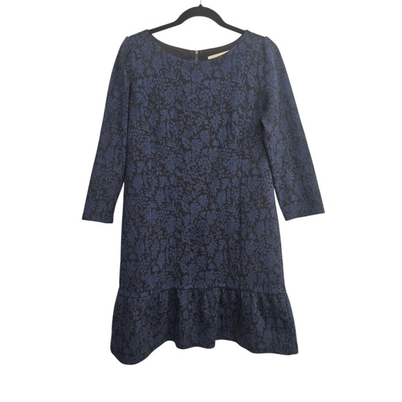 LOFT Dresses & Skirts - LOFT Dark Academia Coquette Floral Jacquard Shift Dress Elegant Minimalist Siz 8